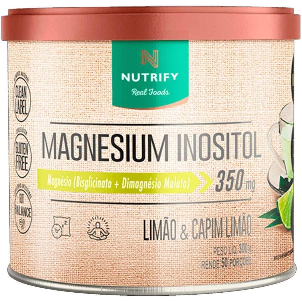 Magnésio Inositol Nutrify Magnesium Inositol 300G Limão