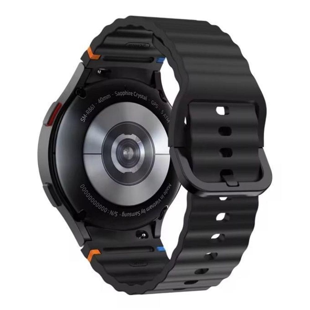 Pulseira De Silicone Para Samsung Galaxy Watch 7 - Preta