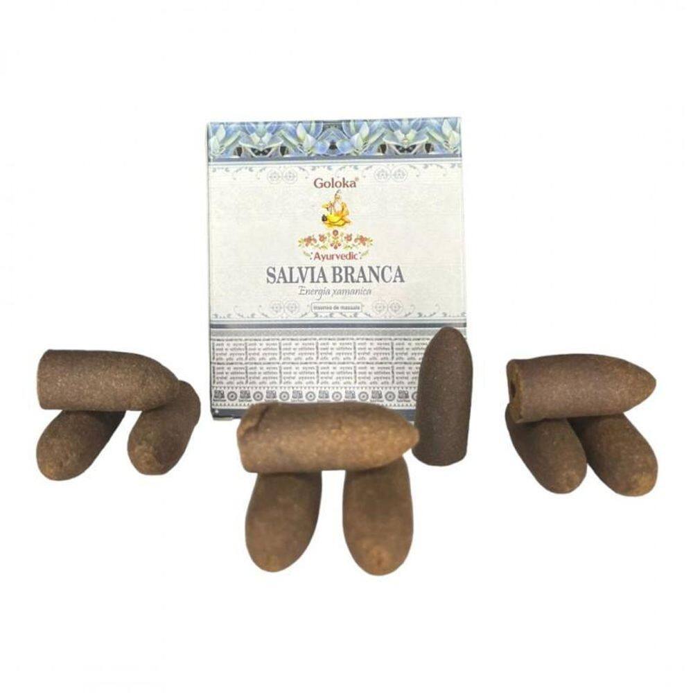 Incenso Cone Cascata Goloka Back Flow - Selecione O Aroma