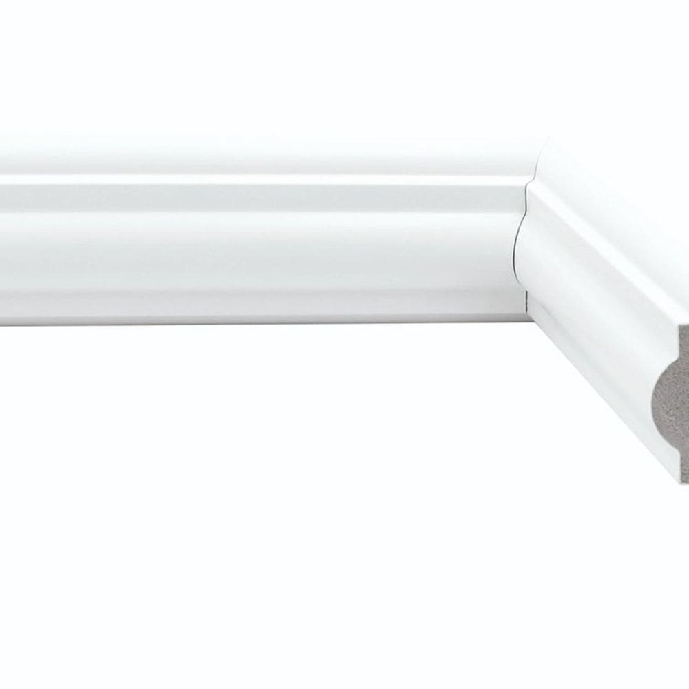 Kit com 10 Barras Rodameio de Poliestireno Scandian 27mmx7,5cmx2,40m Metro Linear 7,2m Branco