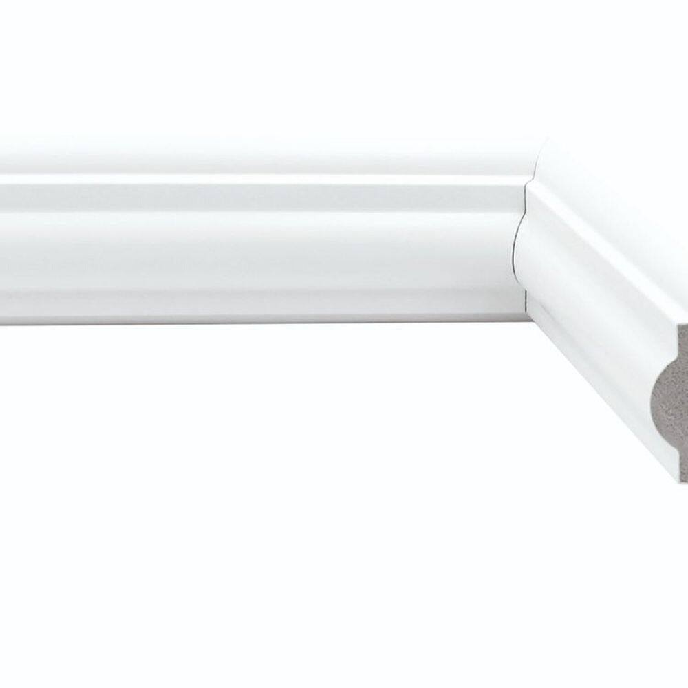 Kit com 15 Barras Rodameio de Poliestireno Scandian 27mmx7,5cmx2,40m Metro Linear 7,2m Branco