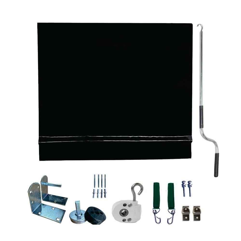 Toldo Cortina Preto - 3,20m X 1,90m - Kit Completo