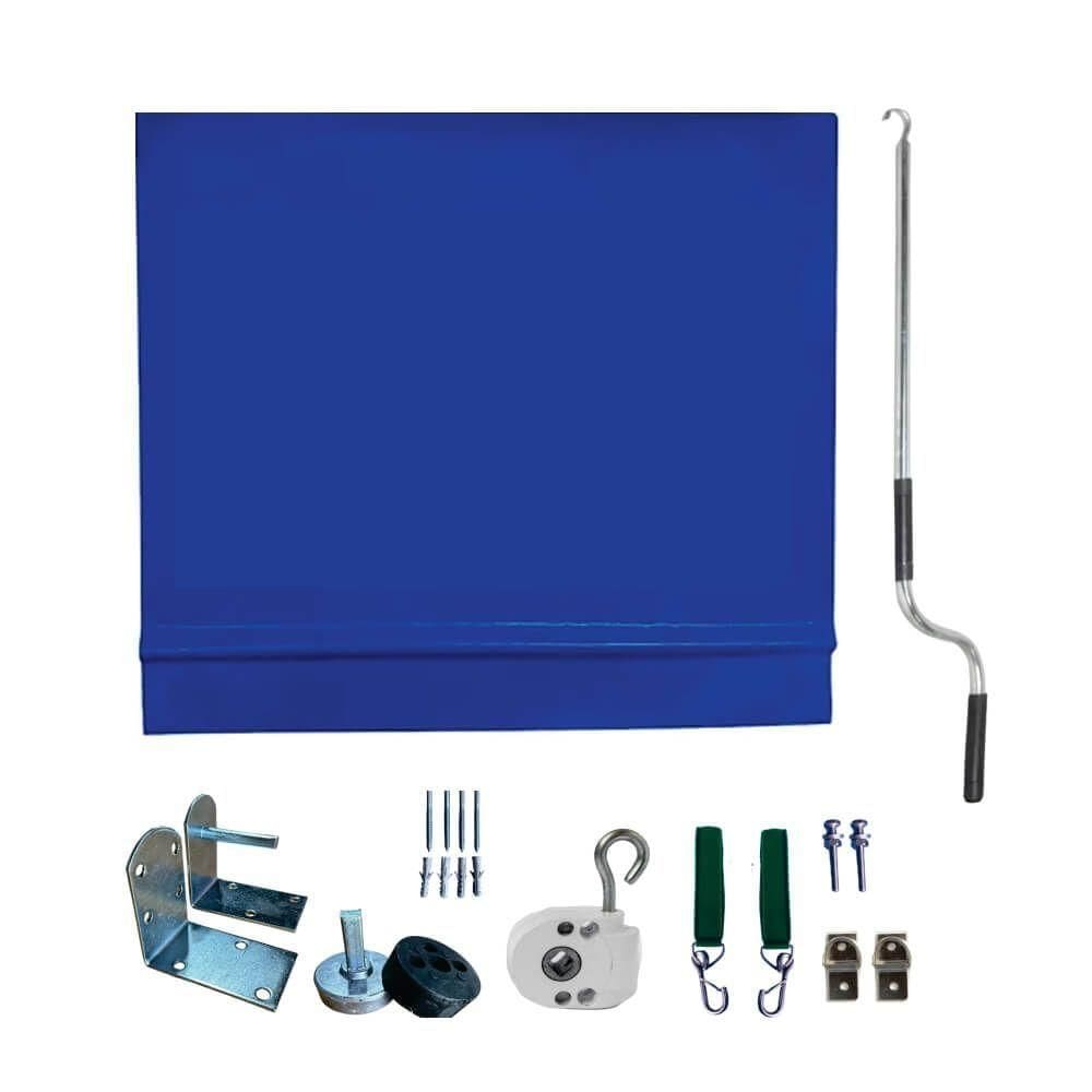 Toldo Cortina Azul - 3,80m X 2,80m - Kit Completo