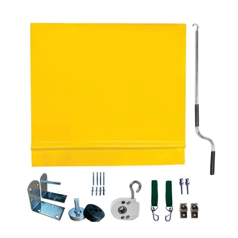 Toldo Cortina Amarelo - 2,60m X 3,20m - Kit Completo