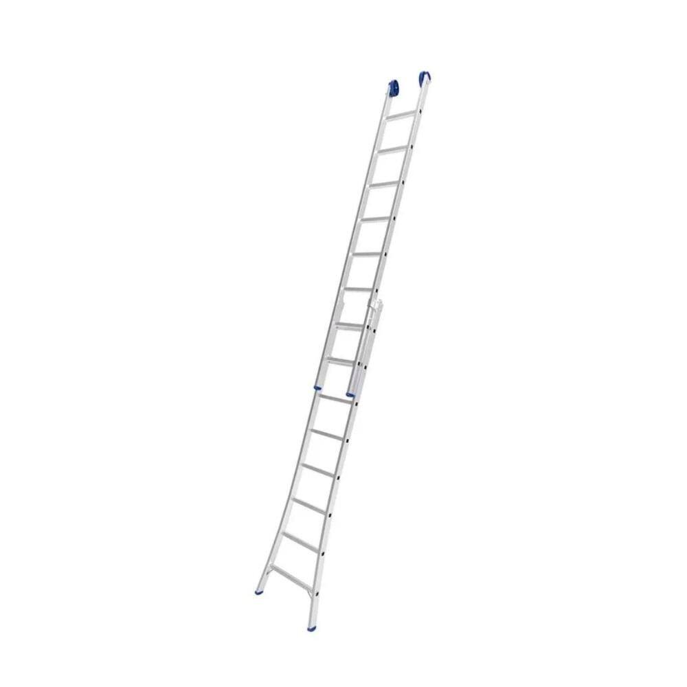 Escada Extensiva Mor Alumínio 2x8 Degraus 4,21m