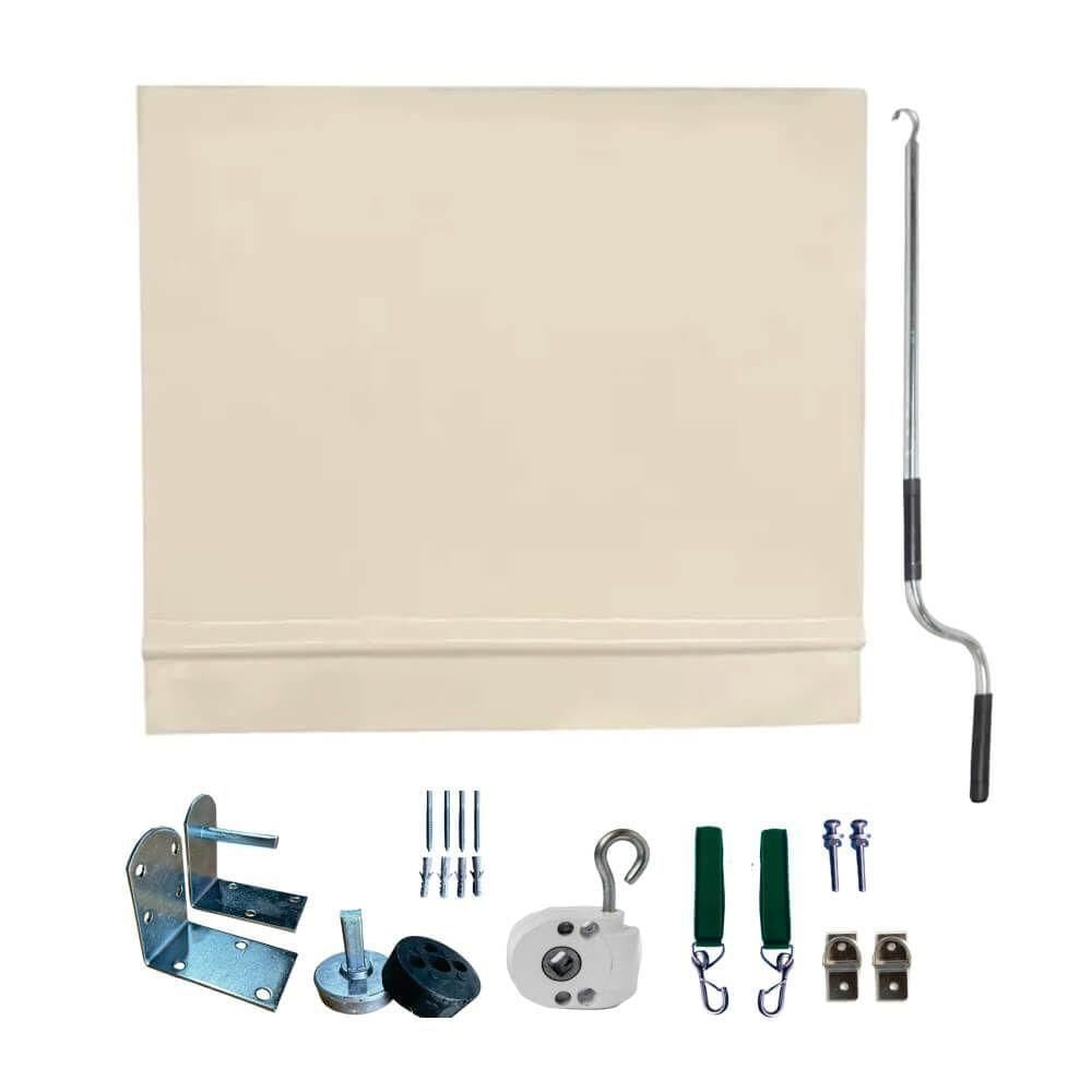 Toldo Cortina Bege - 2,30m X 2,50m - Kit Completo