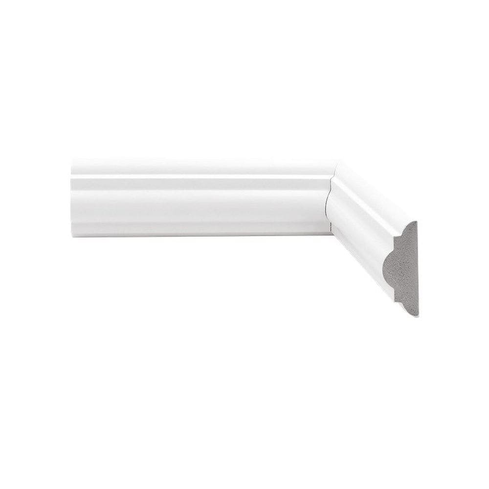 Kit com 20 Barras Rodameio de Poliestireno Scandian 18mmx5cmx2,40m Metro Linear 7,2m Branco