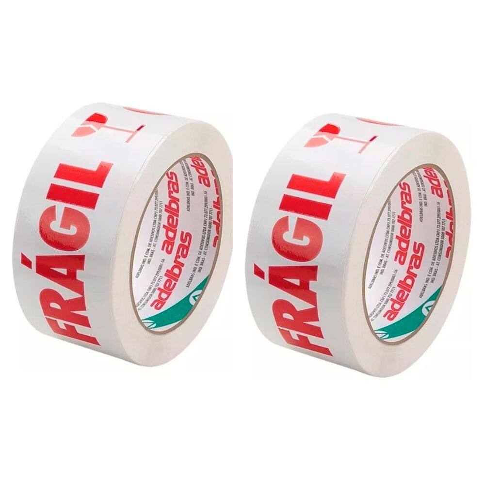 Combo 2 Unidades De Fita Adesiva Cuidado Fragil 48Mm