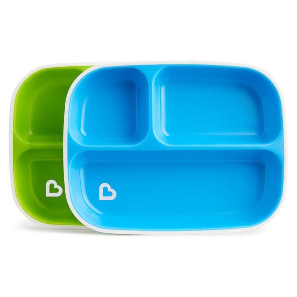 Conjunto Com 2 Pratos Verde E Azul Splash - Munchkin
