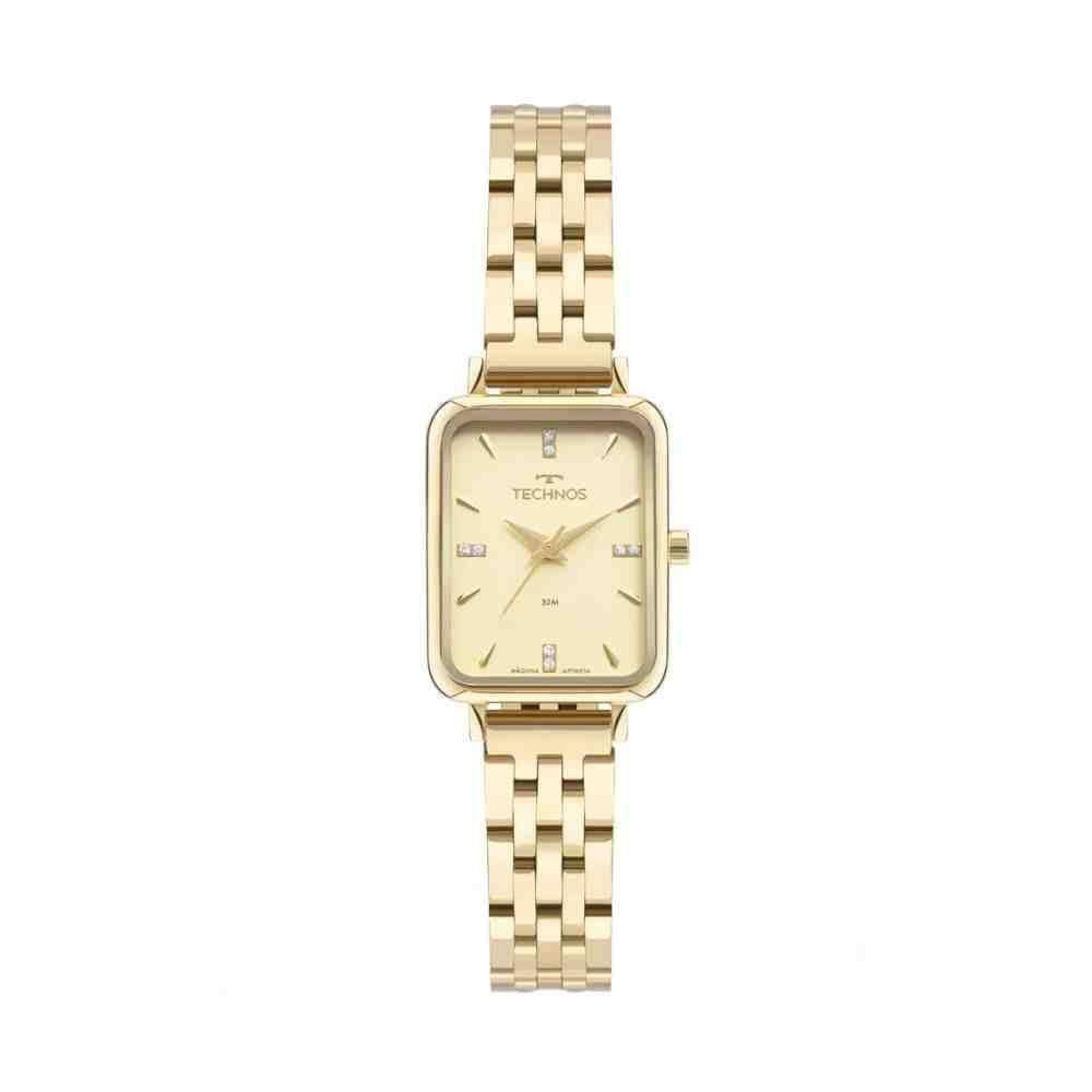 Relógio Dourado Feminino Technos Mini Gl32Ao/1X