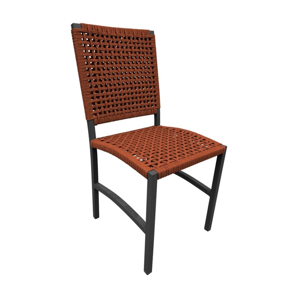 Cadeira Deck Alumínio Corda Náutica Terracota