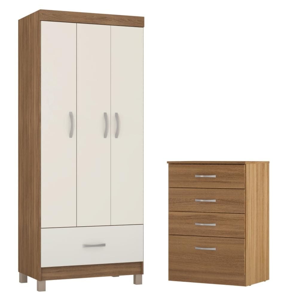 Conjunto Quarto Guarda Roupa Comoda Jones