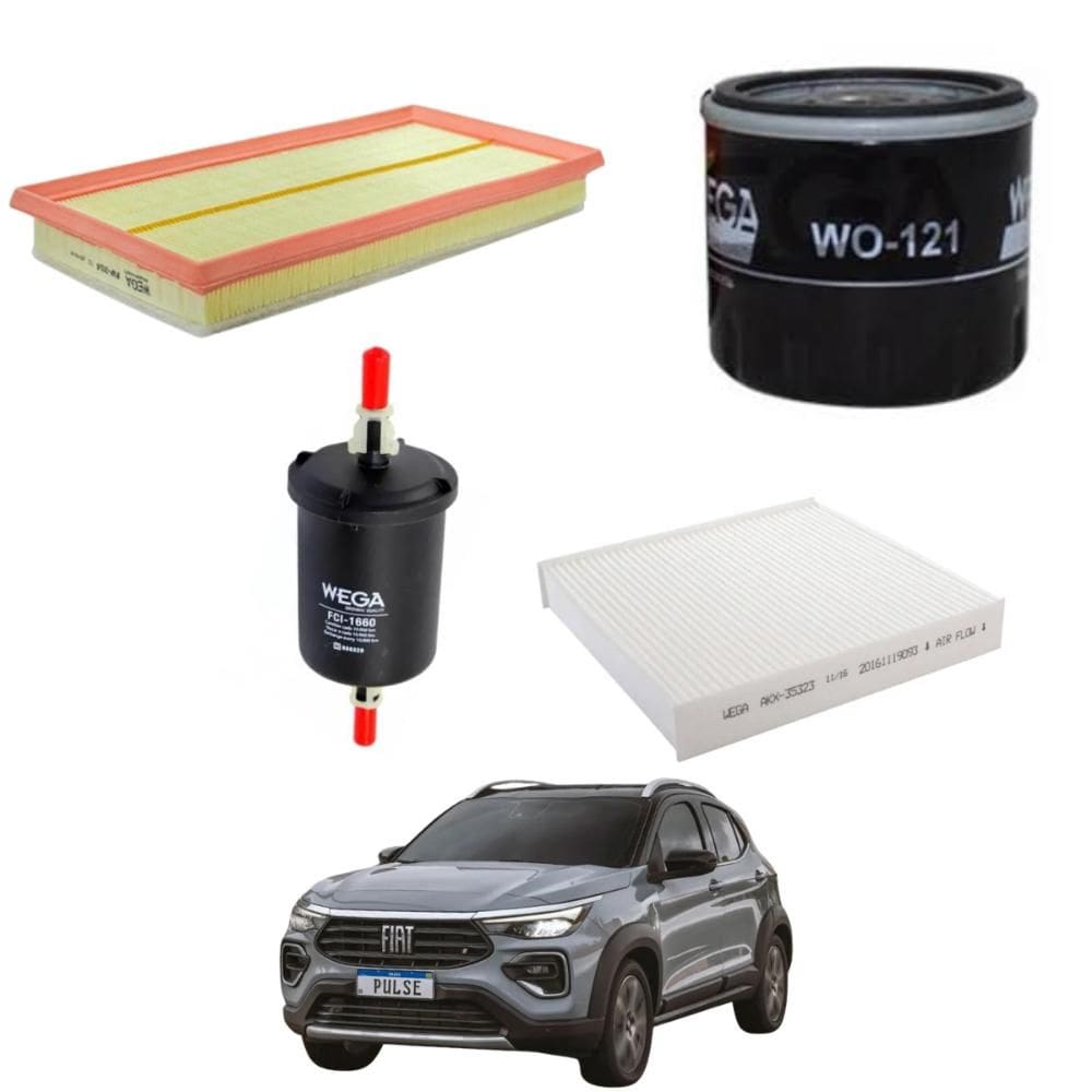 Kit Filtro Troca Óleo Pulse T200 2022 A 2024 WKL120 Wega