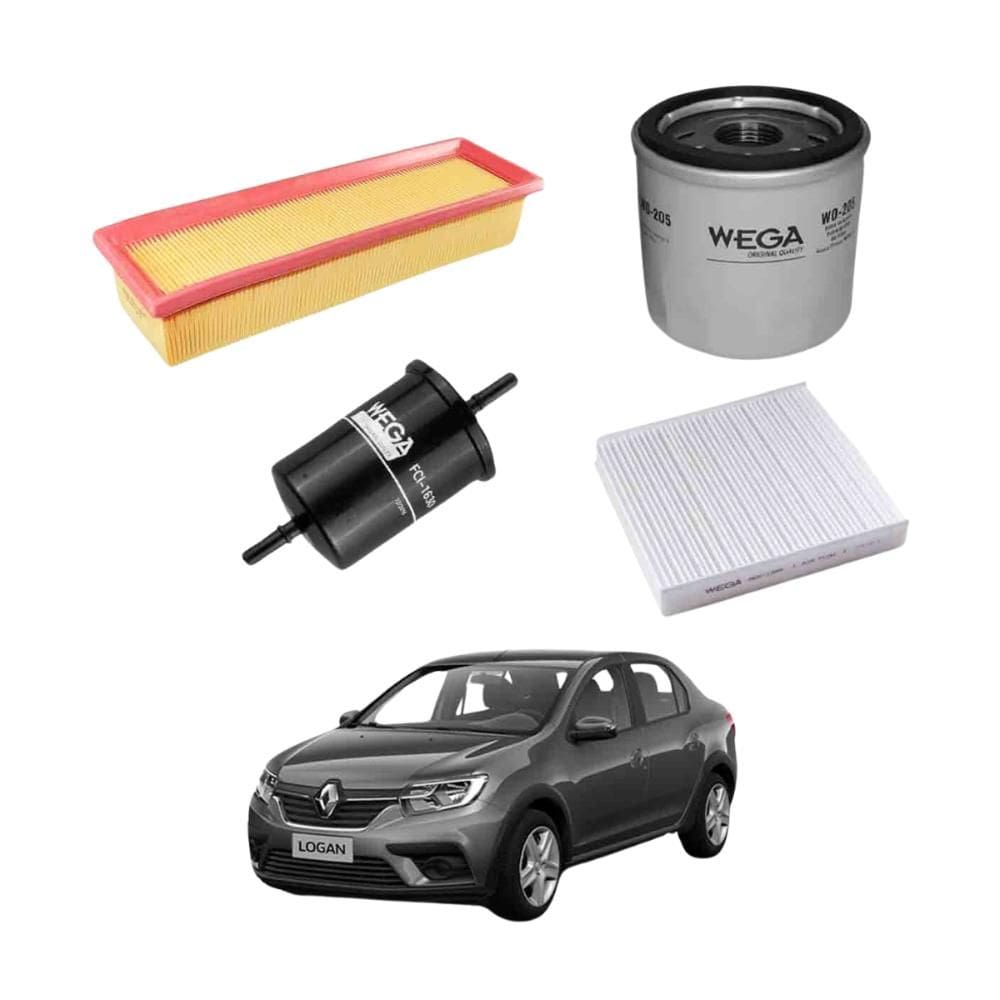 Kit Filtros Óleo Renault Logan 2013 A 2017 WKL265 Wega
