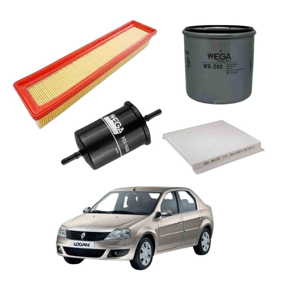Kit Filtros Óleo Renault Logan 2007 A 2013 WKL266 Wega