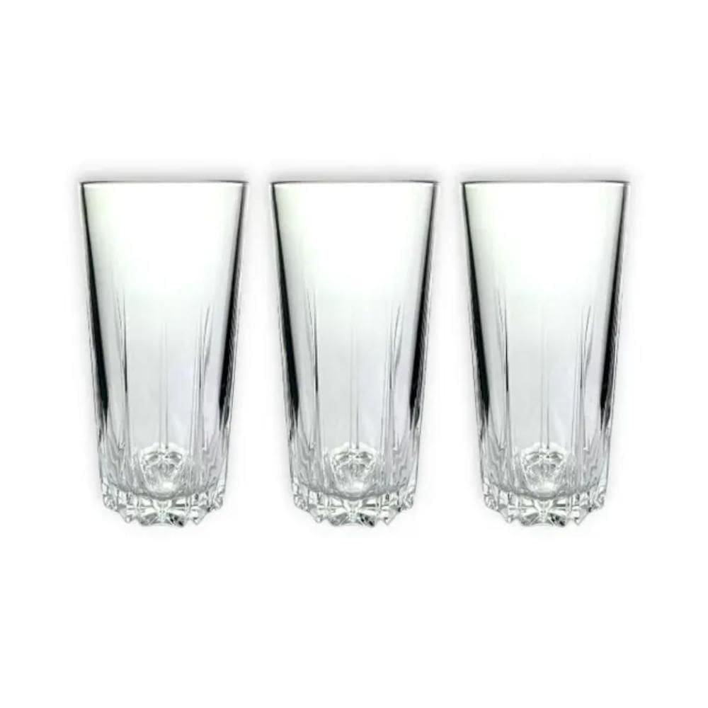 Conjunto de Copos de Vidro Altos Fratelli Ayla 330ml 3 Uni.
