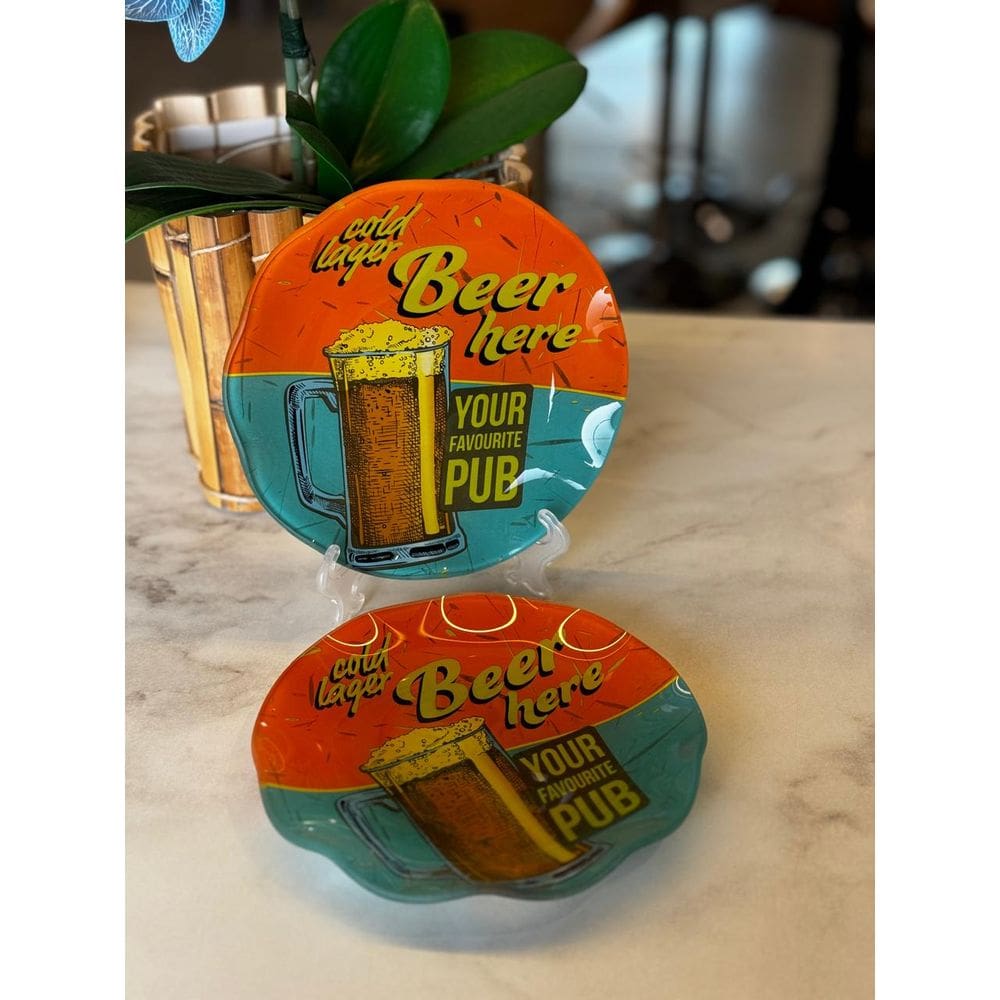 Unidade Petisqueira Beer Zone em vidro D17x2cm