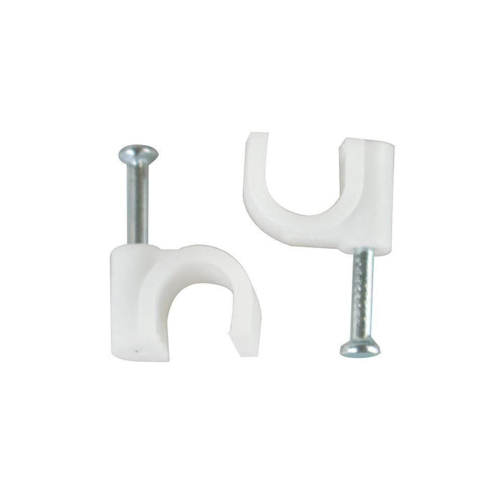 Fixa Fio Evus Rg6 8Mm Branco Com Prego Aco Com 100 C-105