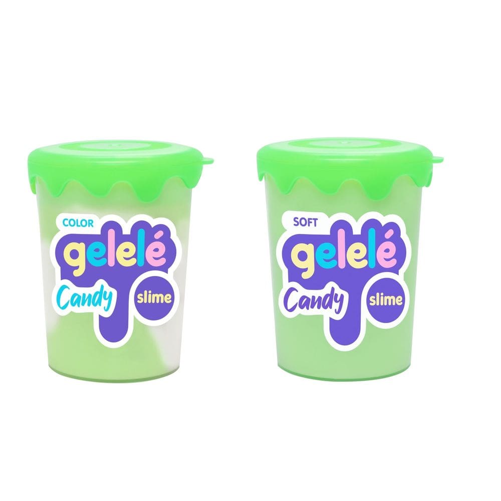 Gelelé Slime Candy Soft + Candy Color - Kit Cor Verde