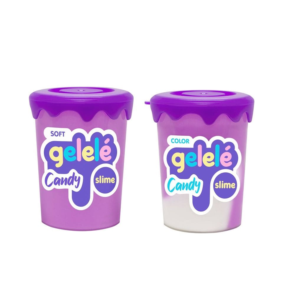 Gelelé Slime Candy Soft + Candy Color - Kit Cor Roxa   