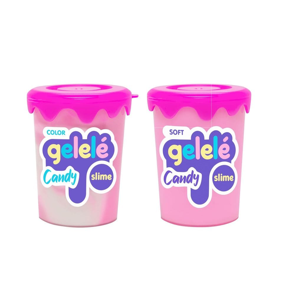 Gelelé Slime Candy Soft + Candy Color - Kit Cor Rosa   