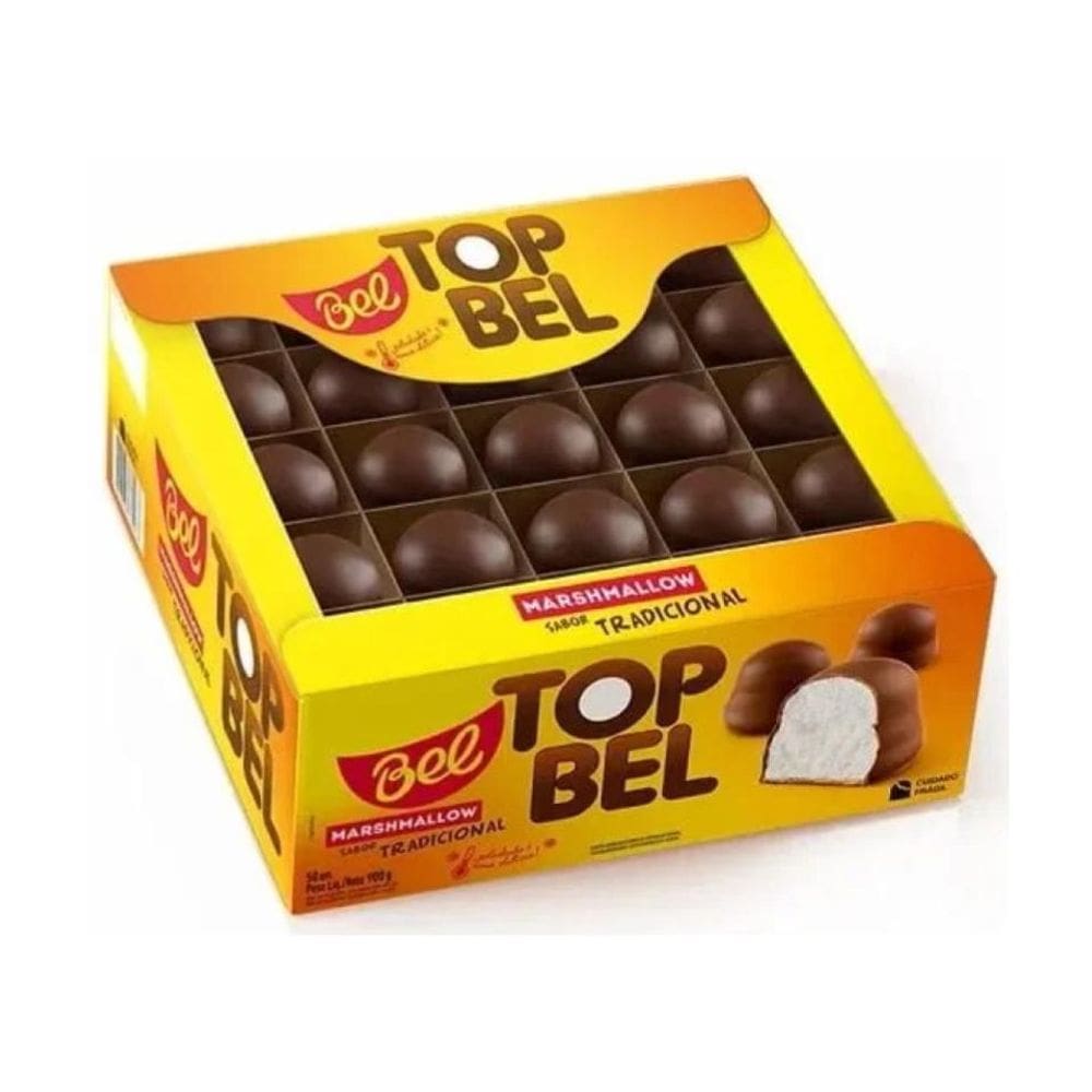 Marshmallow Chocolate Topbel Tradicional C/ 50un - 900g