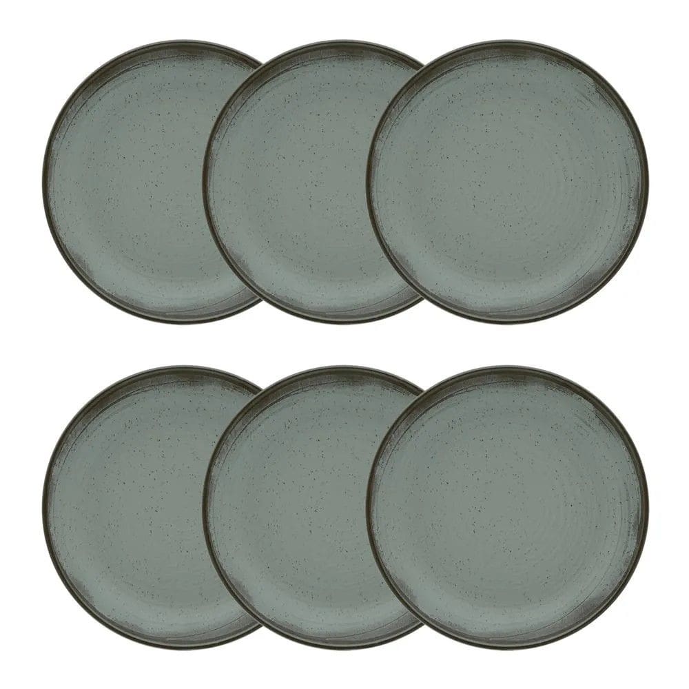 Conjunto de Pratos Fundos 06 Peças Flat Pacífico Oxford