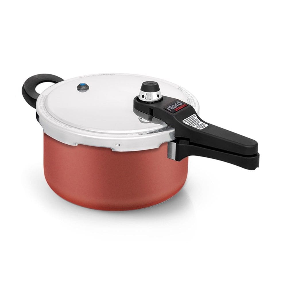 Panela de Pressão Eterna Grená 22 cm 4,5 L em Alumínio com Revestimento Interno Antiaderente Nigro