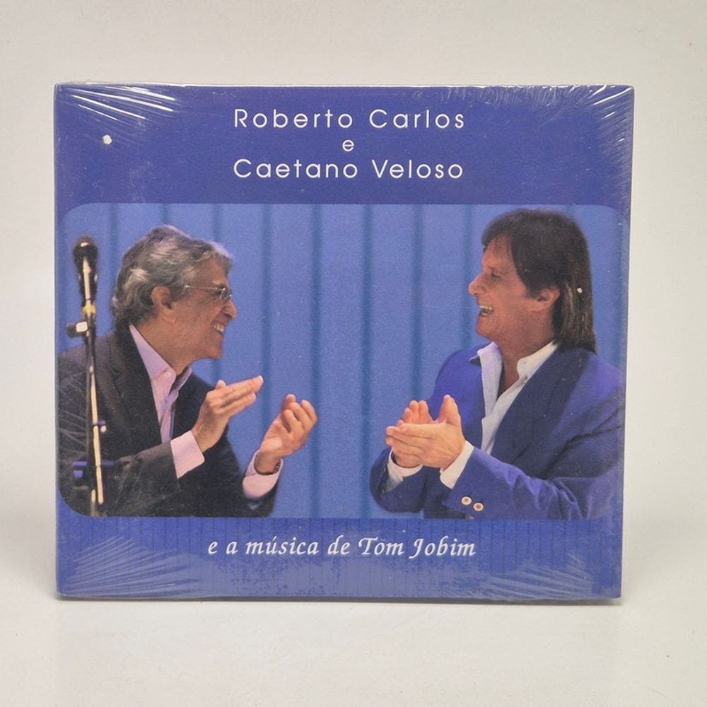 CD Roberto Carlos e Caetano Veloso Musica de Tom Jobim