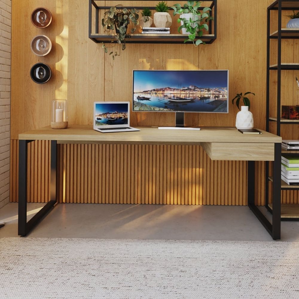 Escrivaninha Yon Presidente com 1 Gaveta 190x70x75 Vermont