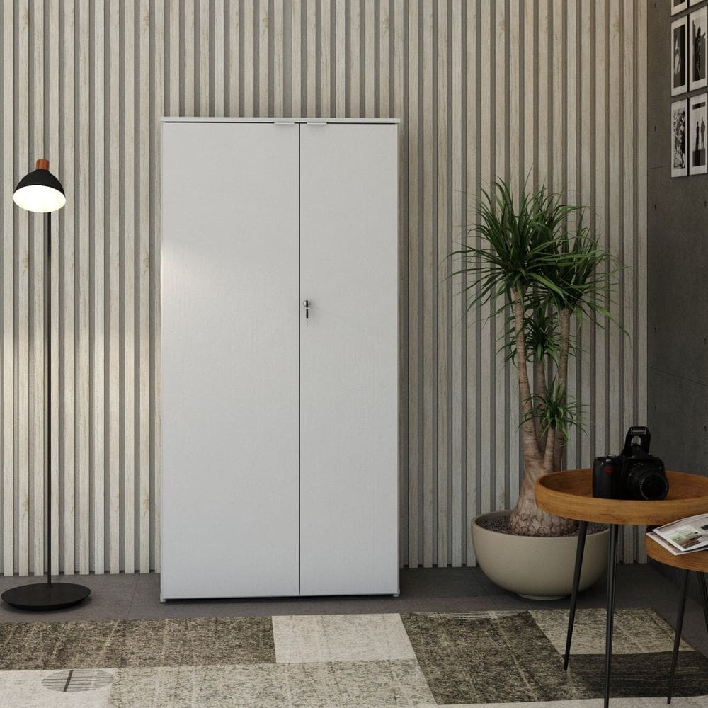 Armário Alto Fechado com 2 Portas 161,5cm x 80cm x 42cm Branco