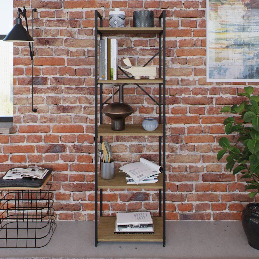 Estante com 5 Prateleiras 152x45x33cm Yon Vermont/Preto