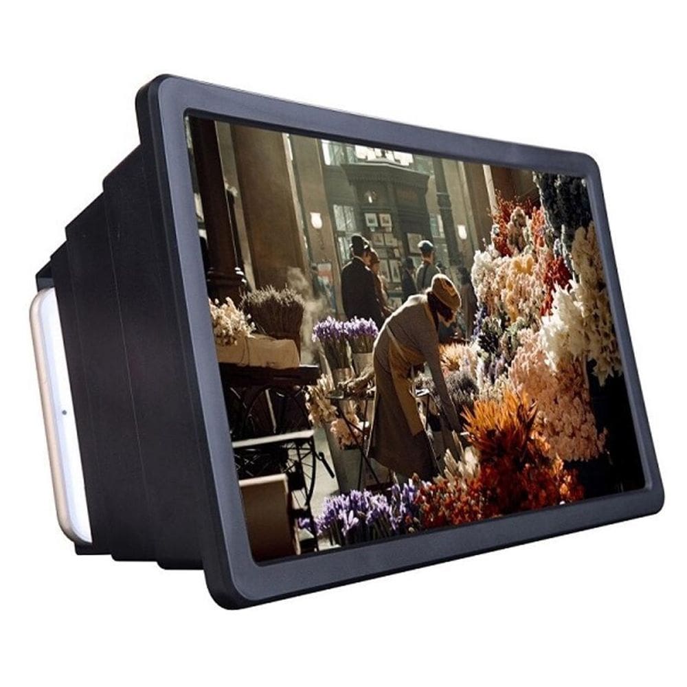 Lente De Aumento Tela 3D Suporte Ampliadora Zoom Celular F2