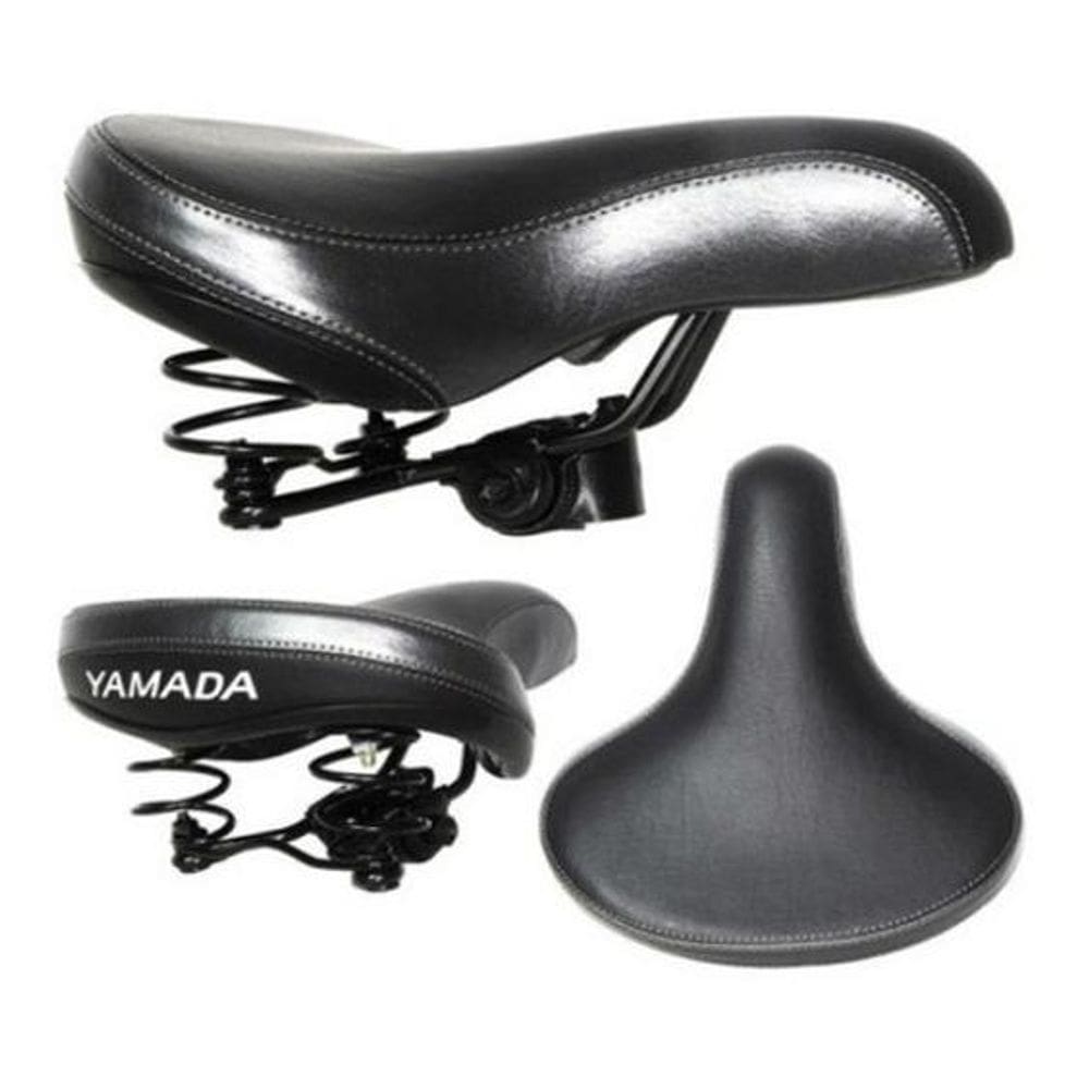 Banco Selim Yamada Retro 2 Molas Largo Preto/Cinza