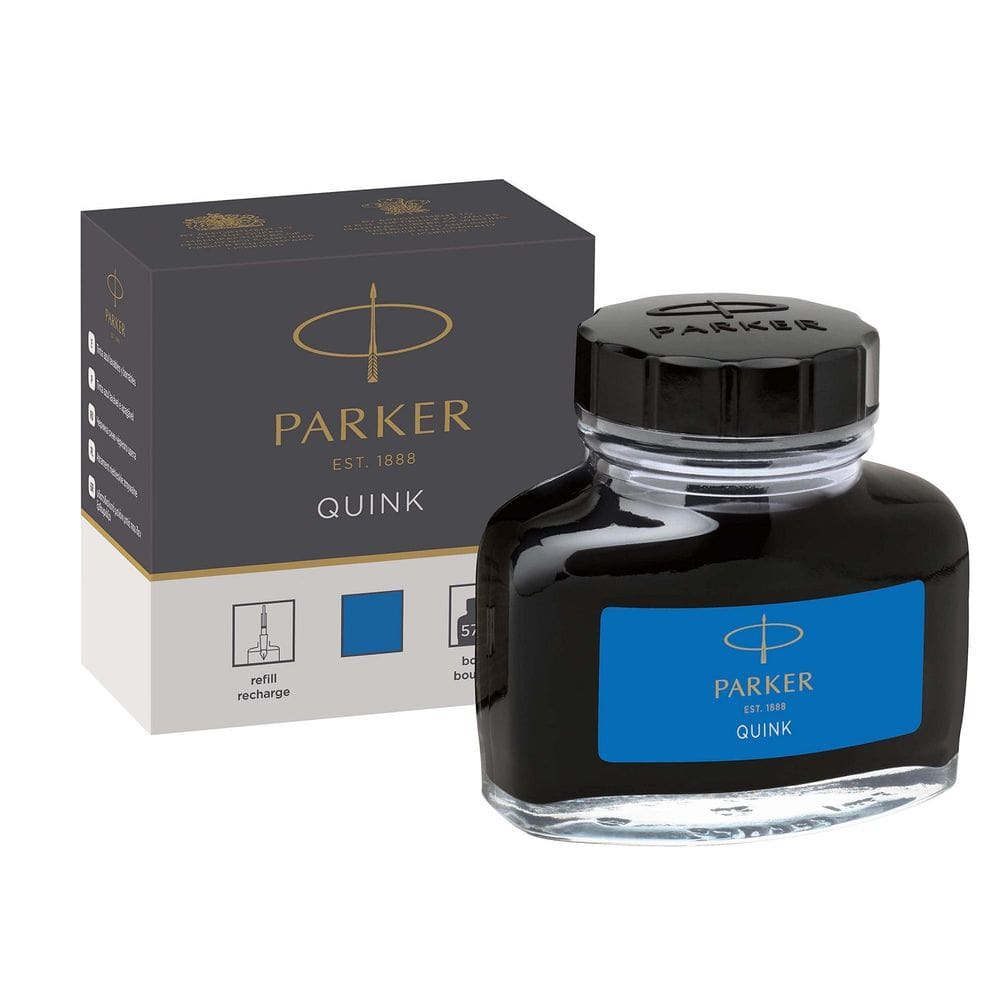 Tinta Para Caneta Tinteiro Parker Azul Real Lavável 57Ml