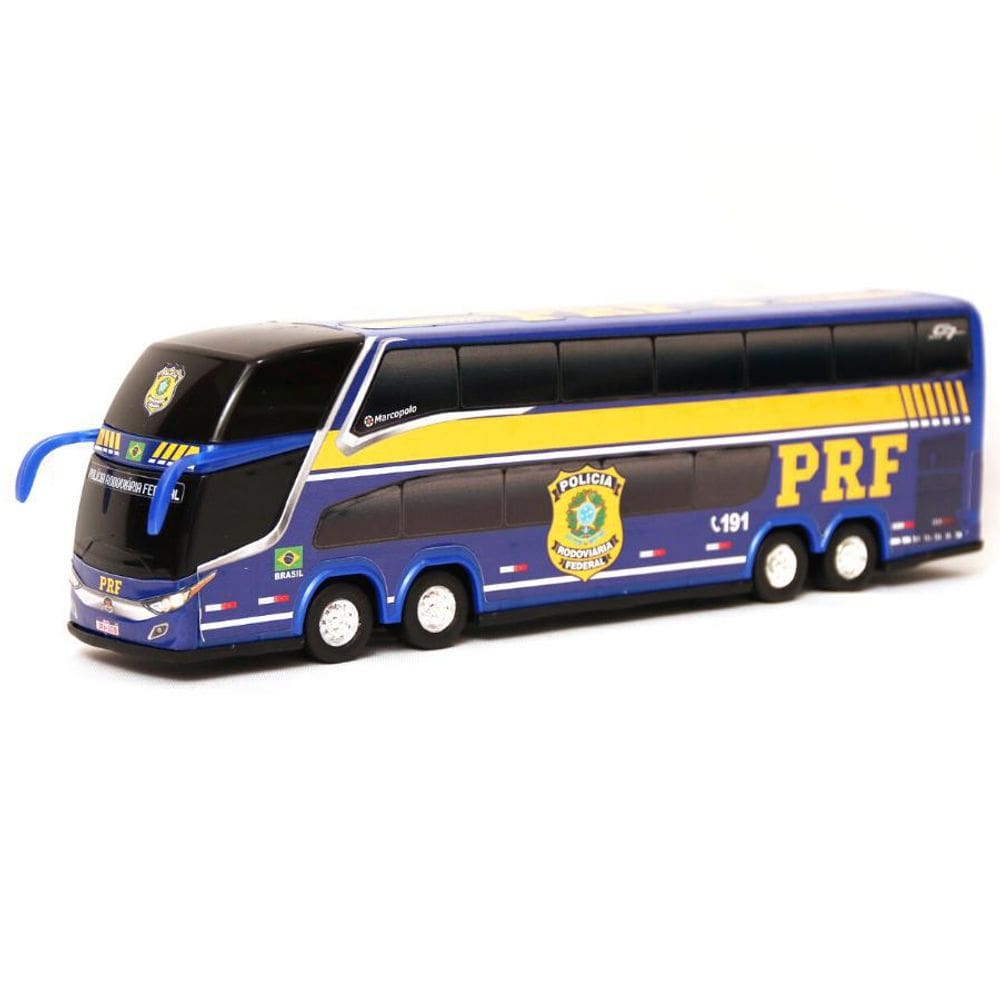 Brinquedo Miniatura Ônibus Prf Policia Federal 30Cm