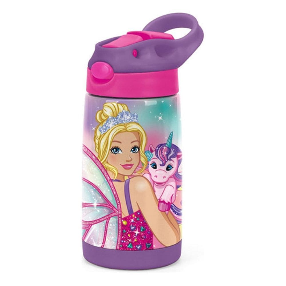 Garrafa Barbie Escolar 500ml Aço Inoxidável Antivazamentos