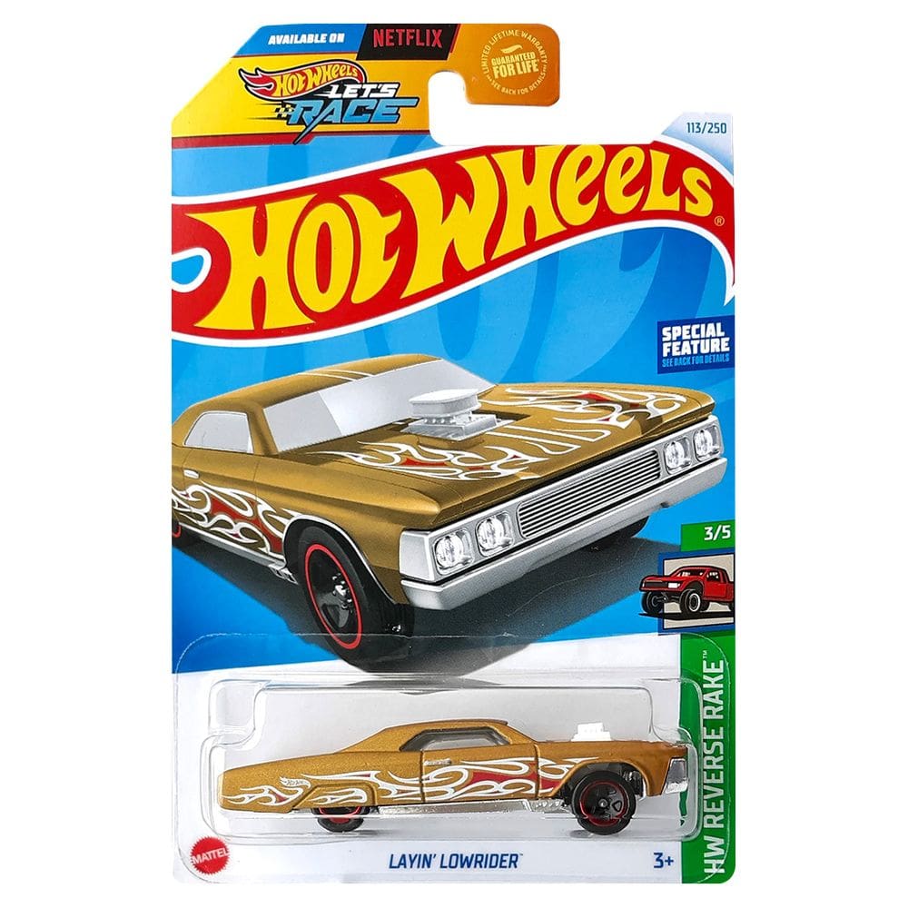 Hot Wheels Reverse Rake Layin` Lowrider Htd39