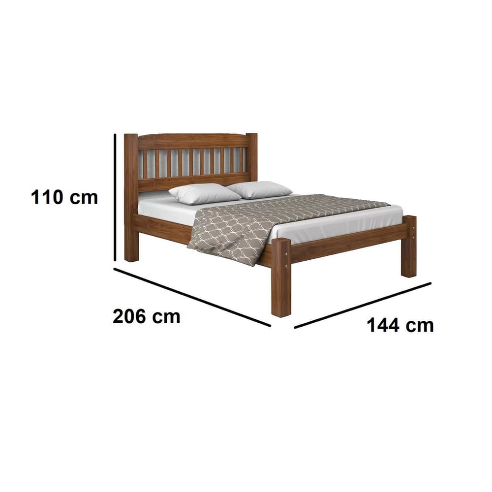 Cama Casal Madeira Maciça Italia Saimys Cast