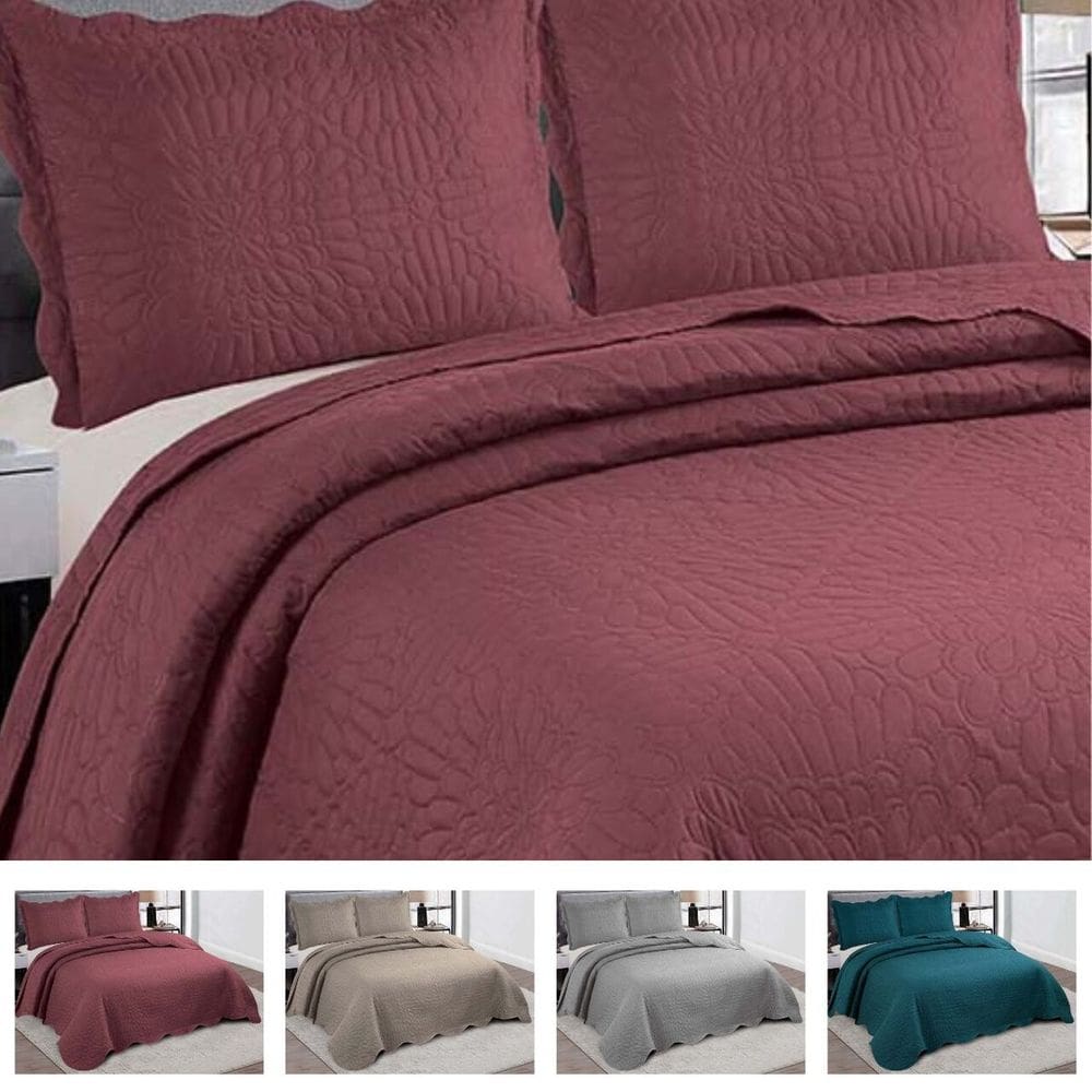 Colcha De Cama Solteiro Cobre Leito Bordado Dupla Face 2 Pçs