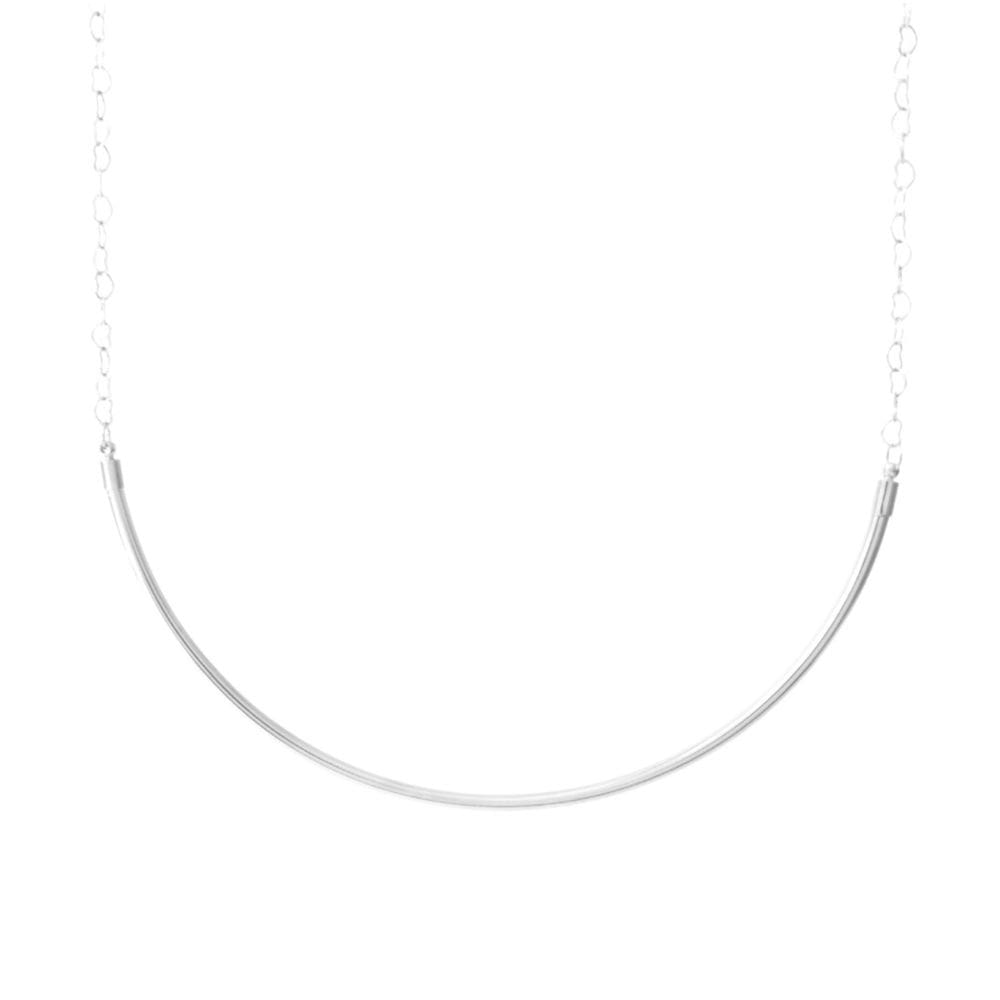 Colar Choker Rígida Para Berloques Banhado a Prata