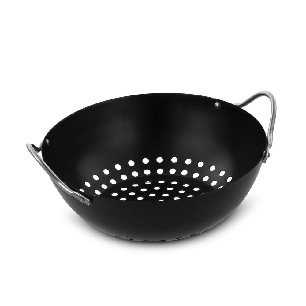 Grelha Perfurada Redonda Funda Para Churrasco 20X10Cm