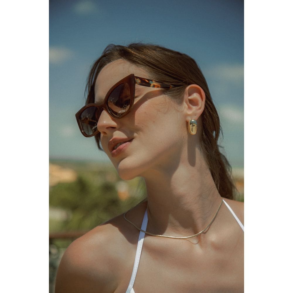 Óculos Solar Sand Marrom com Hastes Mescla - Al Mare - ÓR Eyewear - Proteção UV 400