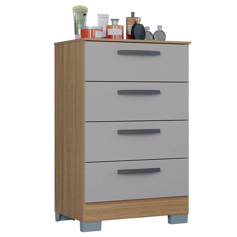 Cômoda 867 4 Gavetas Damasco Off White - Poquema