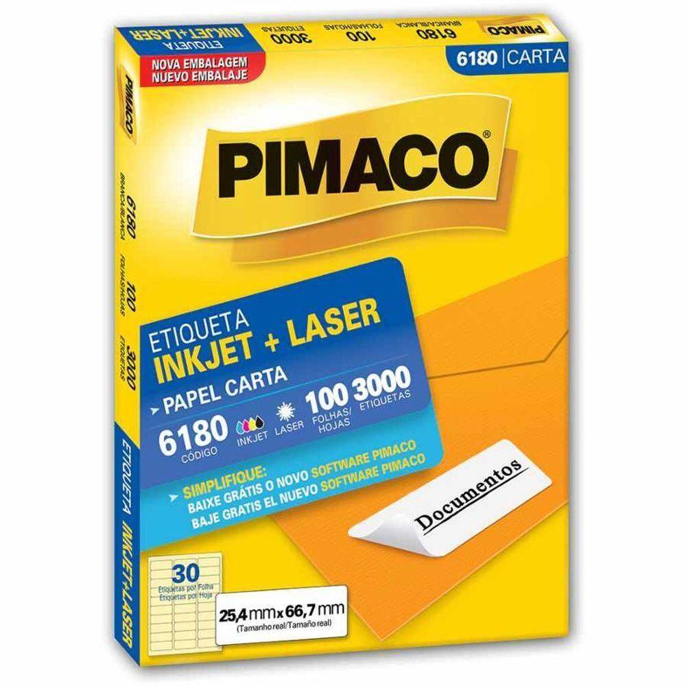 Etiqueta 6180 Pimaco Com 3000 Unidades