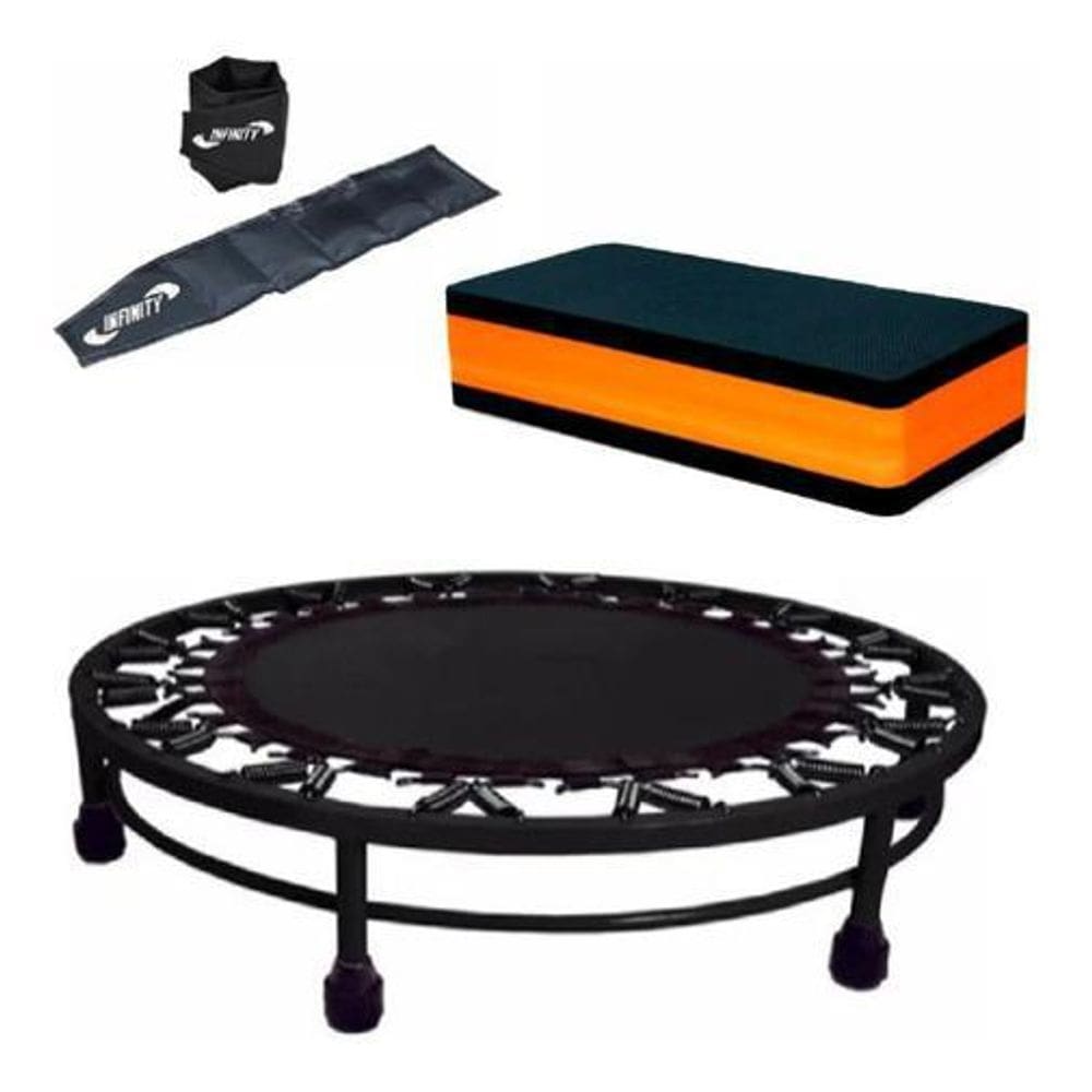 Mini Jump Profissional + Caneleira 5 kg + Step