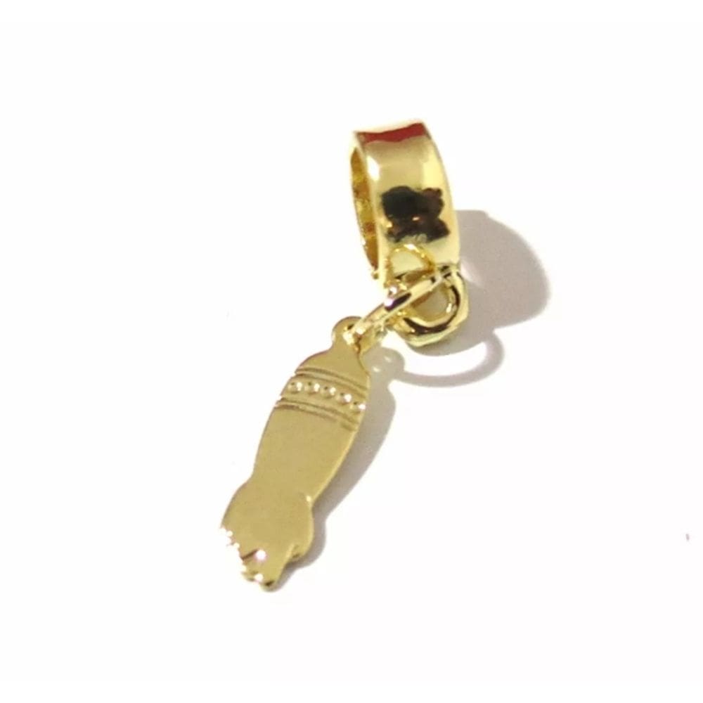 Berloque Para Pulseira Figa Chapa Folheado a Ouro 18k