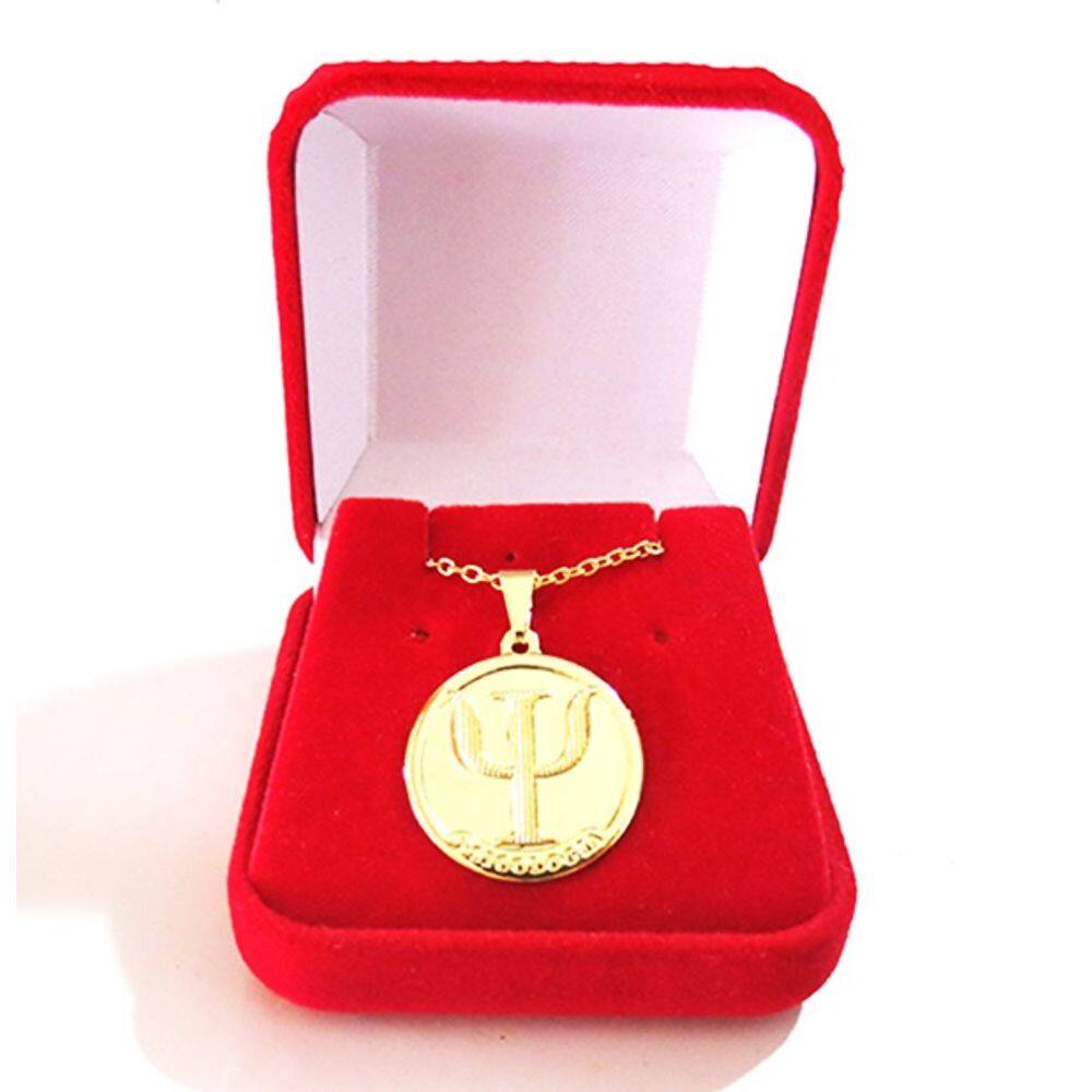 Colar Cordão Medalha Psicologia Folheado 18k