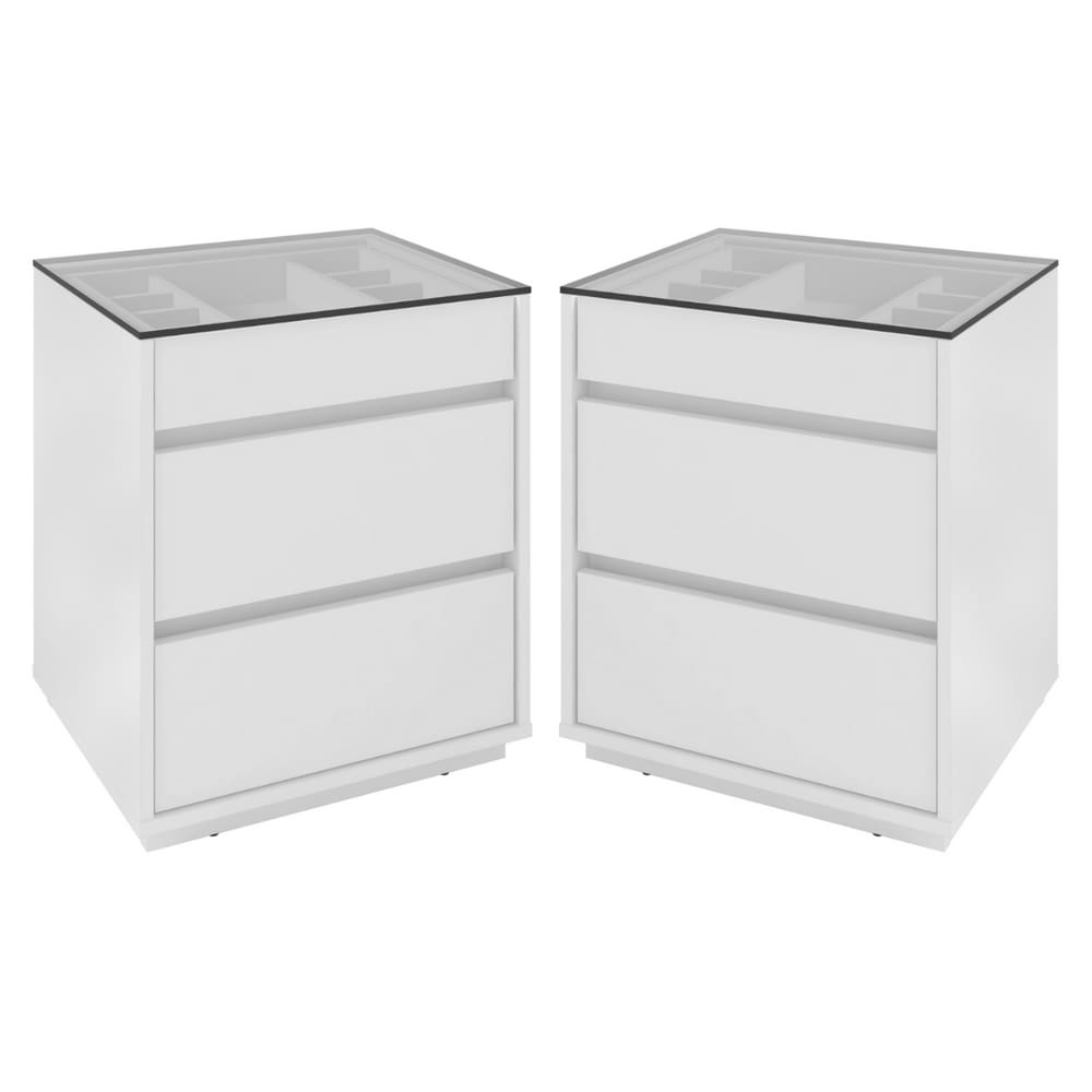 Conjunto de Mesas de Cabeceira Cuiabá Branco