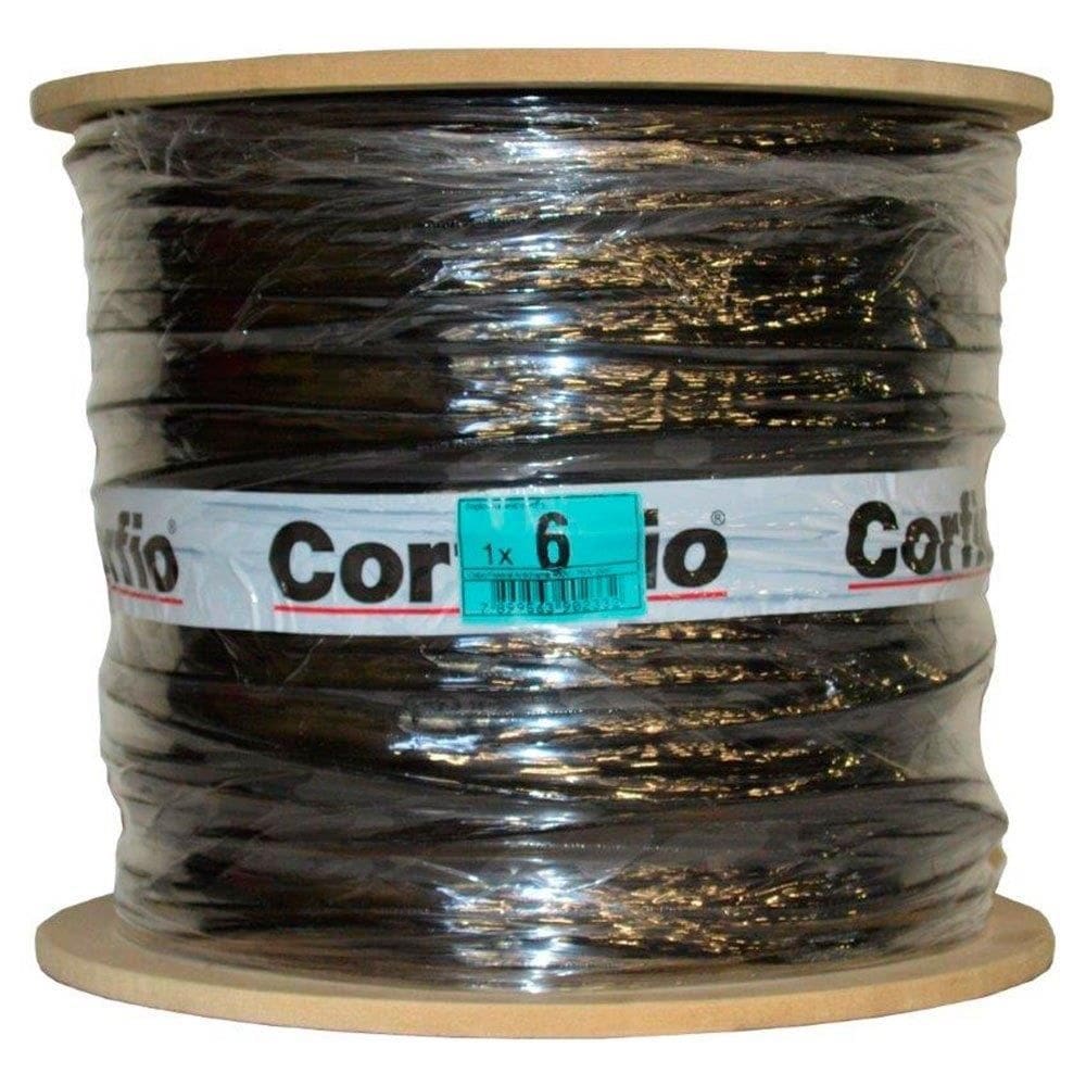 Cabo Rigido 7 Pernas Hepr Corfio 6mmx100m Rolo 1KV Preto